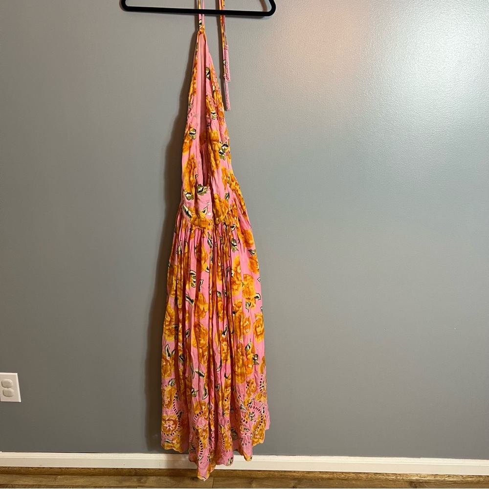 ❗️SOLD❗️Farm Rio Halter Dress in Pink Boto Chita - Picture 3 of 7